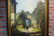 Gemälde ''Dorfstraßenszene''