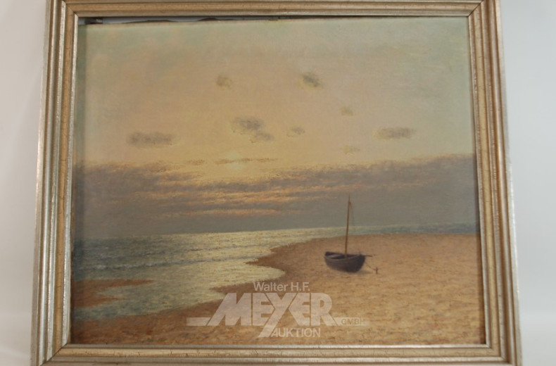 Gemälde ''Fischerboot am Strand''