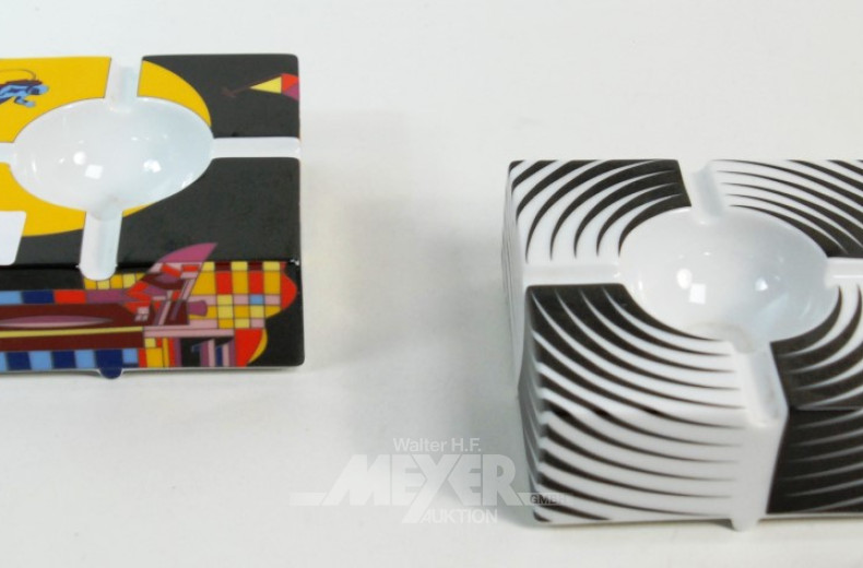 2 Porz. Aschenbecher ROSENTHAL