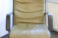 Lounge-Sessel, Leder grün