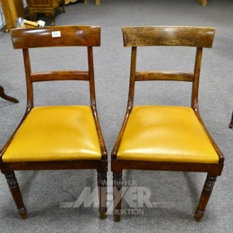3 Stühle um 1900, Mahagoni