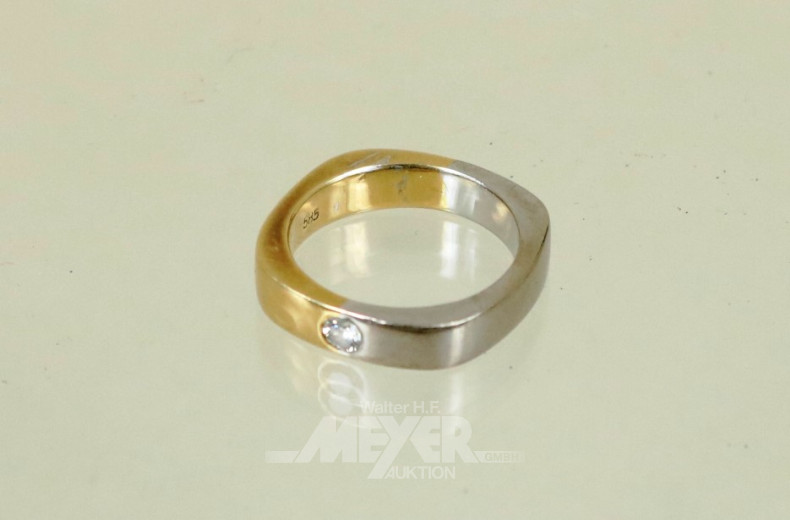 Damenring, 585er GG/WG mit