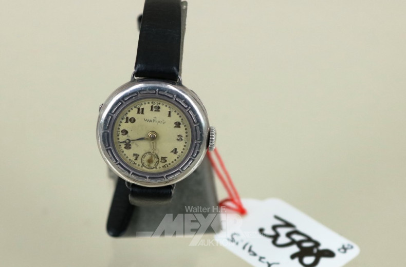Damenarmbanduhr ''WALTHAM'', 925er Silber