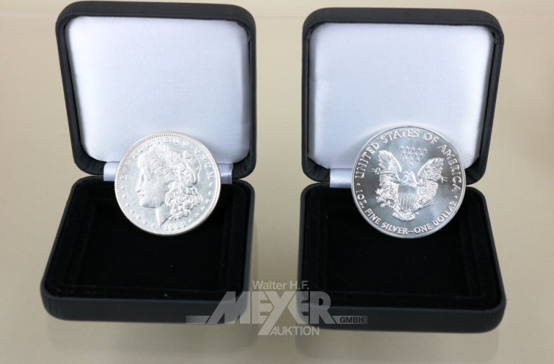 2 Münzen, ''Silver Dollars''