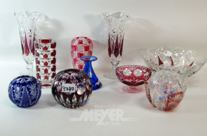 Posten Kristall- Vasen u. -Schalen,