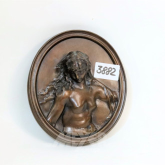 Bronzeplakette, ''weibl. Akt''