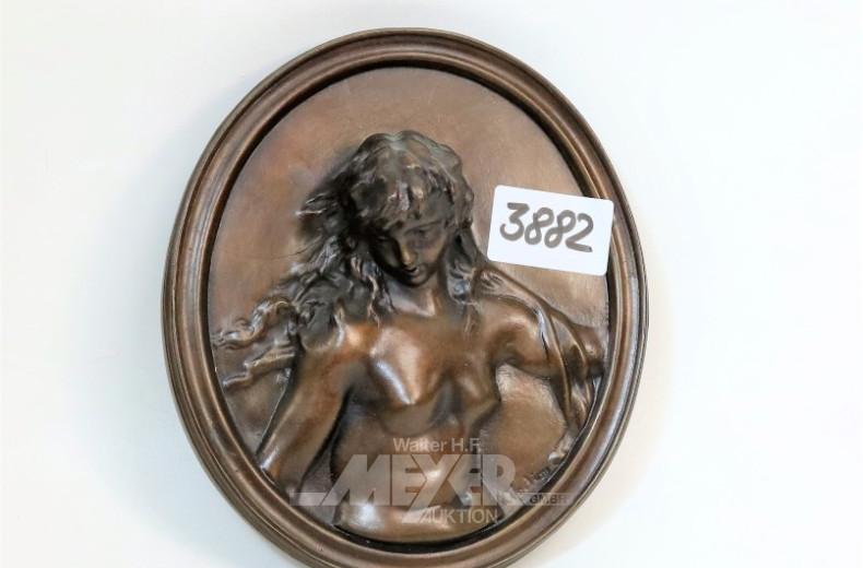 Bronzeplakette, ''weibl. Akt''