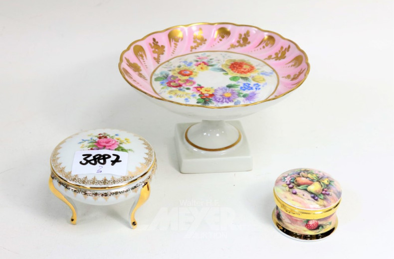 kl. Porz.-Tischaufsatz, 1 Pillendose