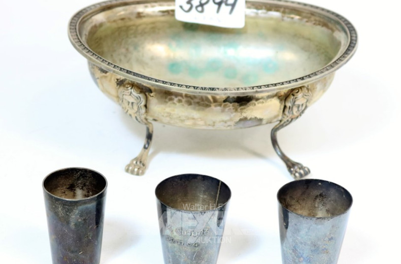 kl. Silberschälchen, 800er Silber,