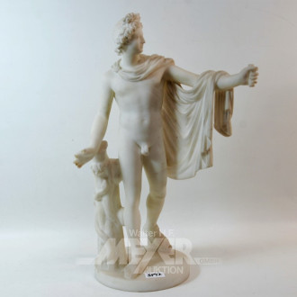 Alabaster-Figur, ''Apoll im Belvedere'',