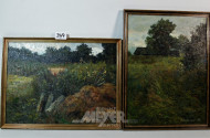 Paar Gemälde ''russ. Landschaft''