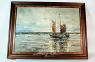 Gemälde,''Fischkutter an Küste'',
