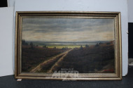 Gemälde ''Heidelandschaft mit Feldweg''