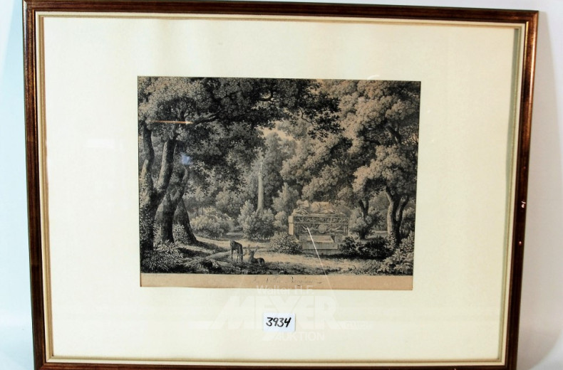 Druck ''Villa Borghese''