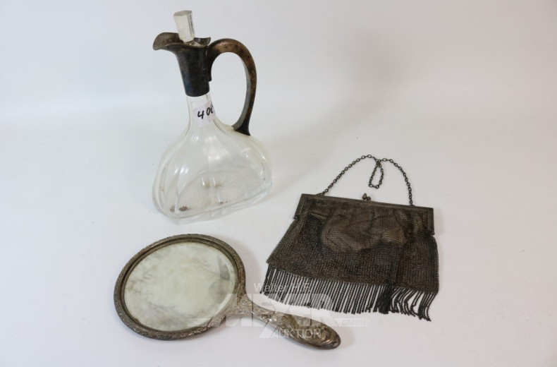 Karaffe mit Silbermontierung,