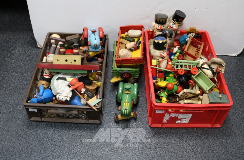 gr. Posten Holzspielzeug: Trecker,