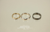 2 Freundschaftsringe, 585er GG/WG/RG