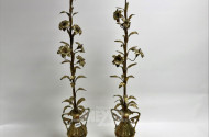 Paar. gr. Messing-Blumendekortionen