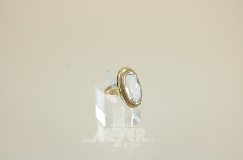 Damenring, 585er GG, besetzt mit