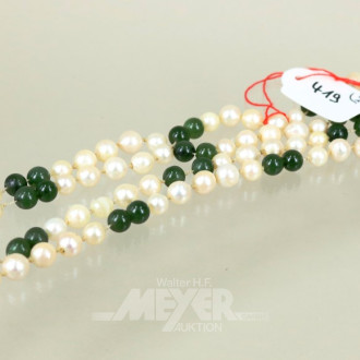 Perlenkette mit Jade