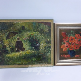 2 Gemälde ''Blumenstillleben''