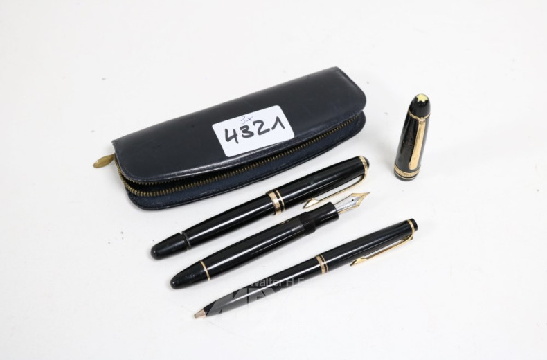 2 Montblanc Füller, 14ct Feder