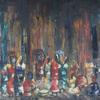 Gemälde ''Afrikanische Marktfrauen''