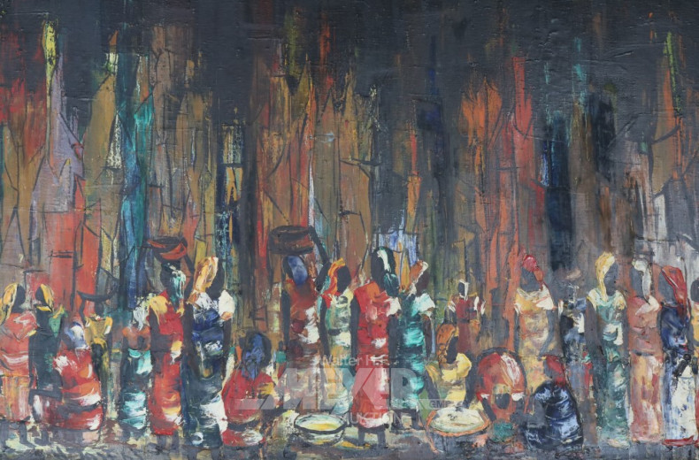 Gemälde ''Afrikanische Marktfrauen''