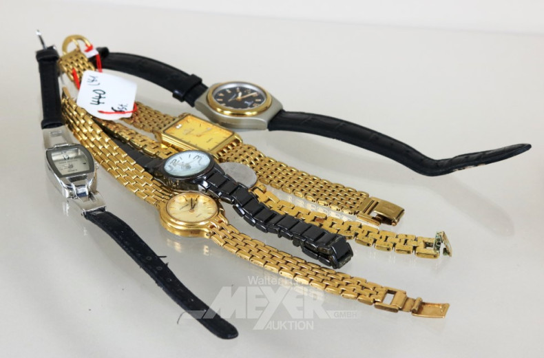 6 versch. Armbanduhren