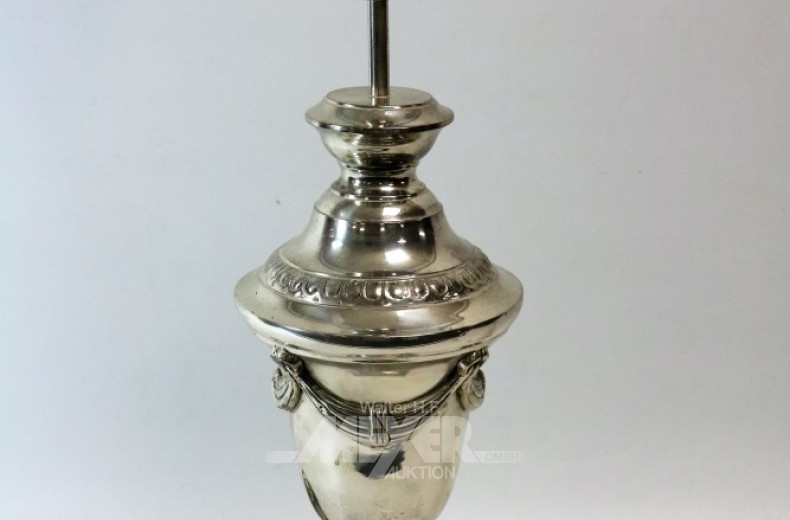 Tischlampenfuß, chromfarben, ohne