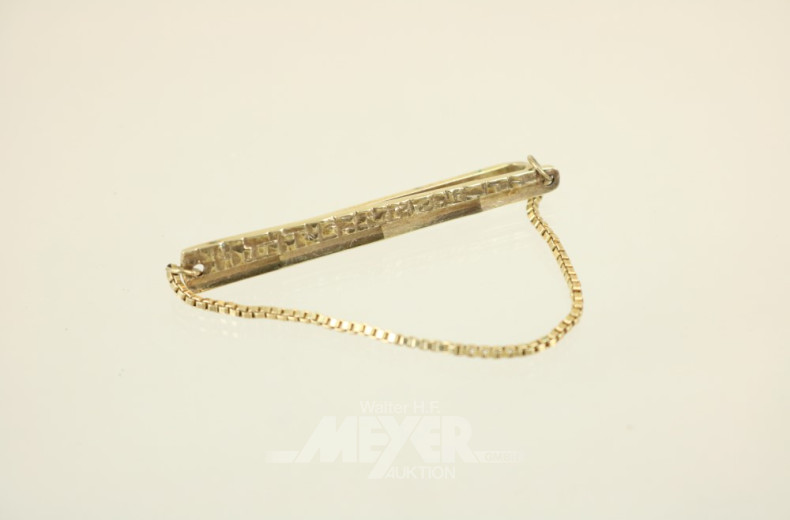 Krawattennadel, 585er GG,