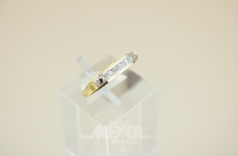 Damenring, 585er GG, besetzt mit