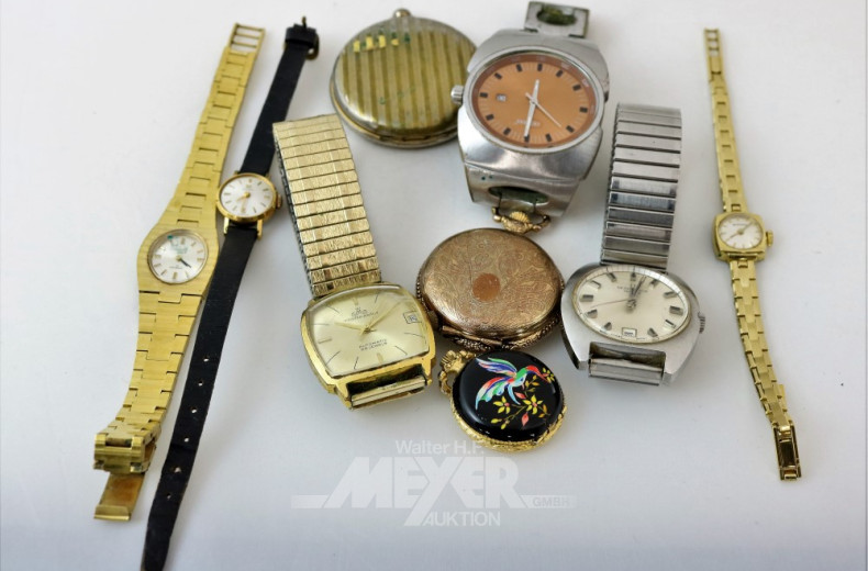Posten div Uhren: Damenarmbanduhren,