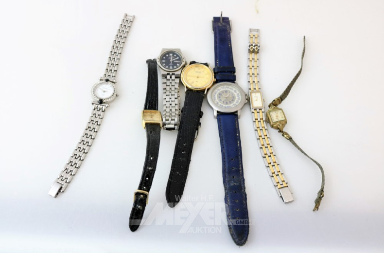 7 versch. Damenarmbanduhren