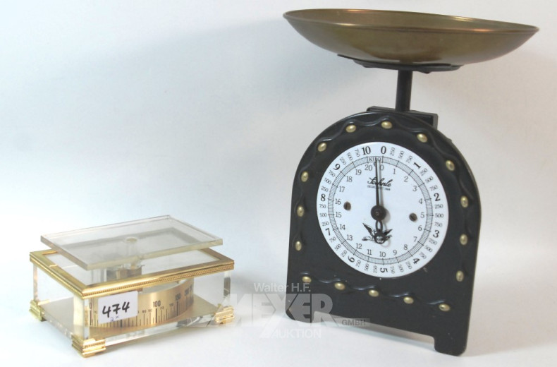 Briefwaage und 1 Küchenwaage