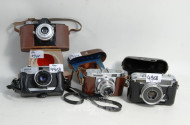 4 Kameras ''REVUE400L, VOIGTLÄNDER, AGFA,