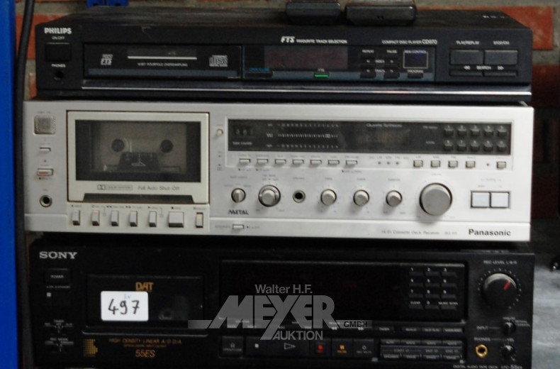 Musikanlage, SONY/PHILIPS, 3-teilig