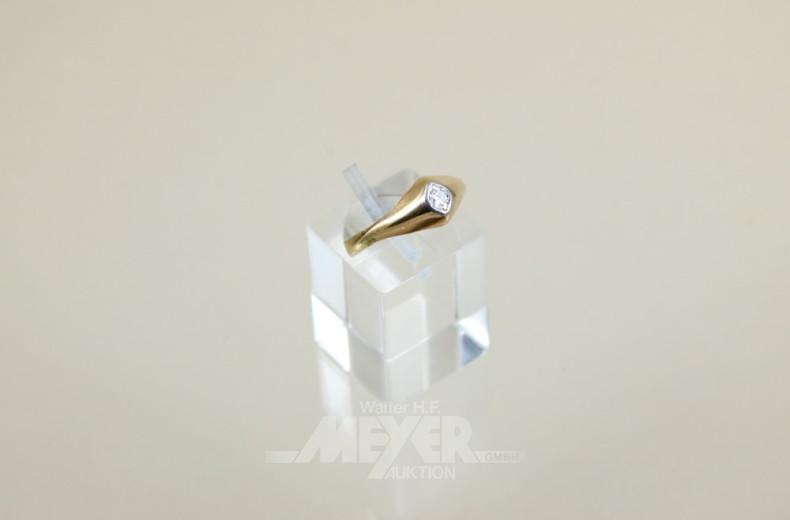 Damenring, 585er GG besetzt mit