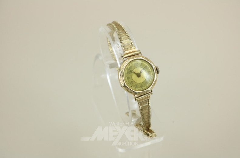 kl. Damenarmbanduhr, 585er GG,