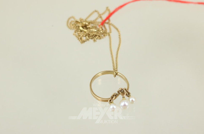 Kettchen, 750er GG mit Ringanhänger