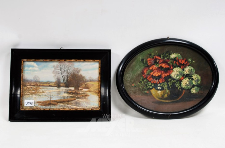 Druck ''Landschaft'' und ein Gemälde