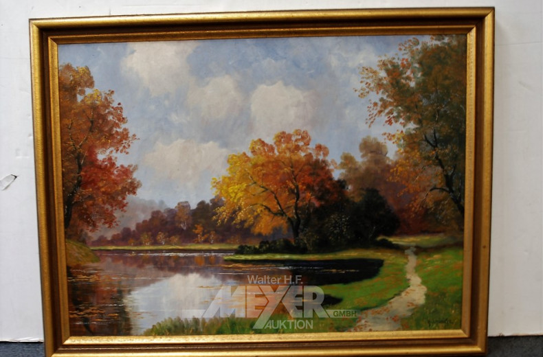 Gemälde Landschaft mit Fluß