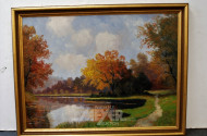 Gemälde Landschaft mit Fluß