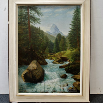 Gemälde, ''Matterhorn'', Ö/Lwd.