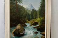 Gemälde, ''Matterhorn'', Ö/Lwd.