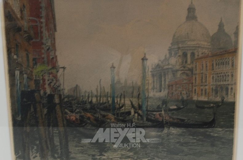 Lithographie ''Venedig'', bez. Kasimir