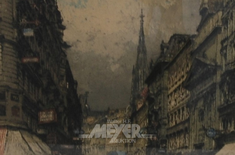 Lithographie ''Altstadt Hamburg''