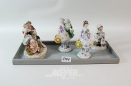 4 vesch. Porzellan-Figuren