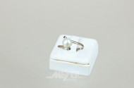 Damenring, 750er GG, mit Perle besetzt,