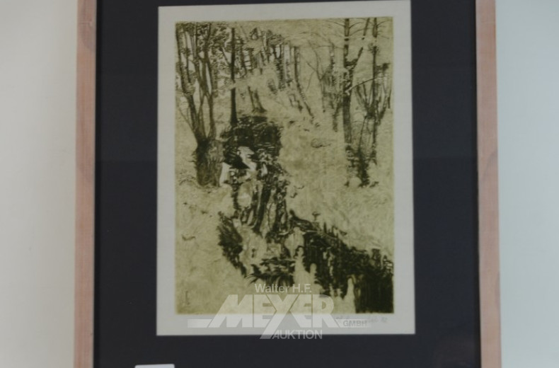 Radierung, rücks. betitelt